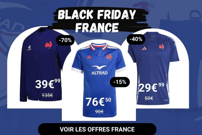 Camisetas oficiales Francia Rugby en promoción